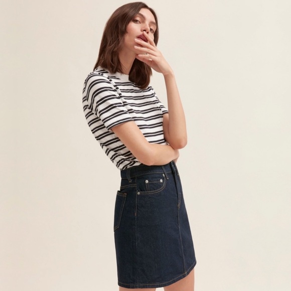 Everlane Skirts Everlane Denim Aline Mini Skirt Dark Indigo Rinse